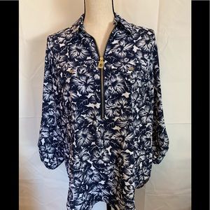 Michael Kors floral top. Great for work. Size S NWT